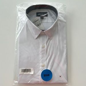 Express Performance Dress Shirt, Men’s M, White